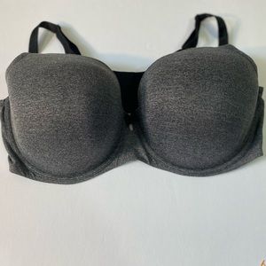 Torrid Curve Heathered Grey Lightly Lined T-shirt Support Bra 44 DDD